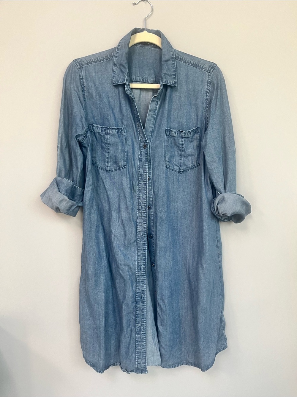 Chambray top/dress w pockets